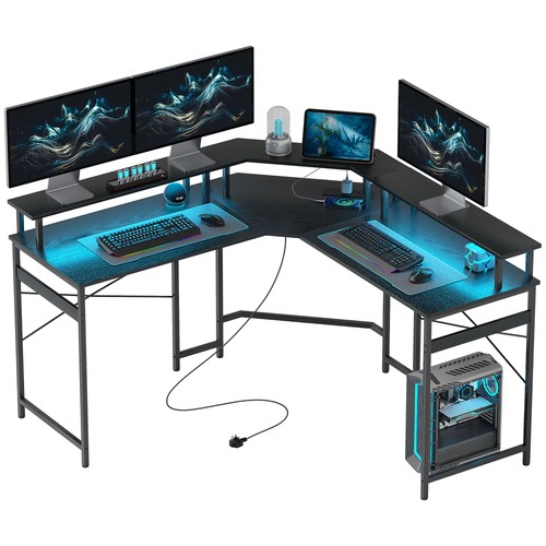 Homcom shaped desk corner - l,