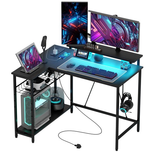 Homcom shaped desk with - shaped,