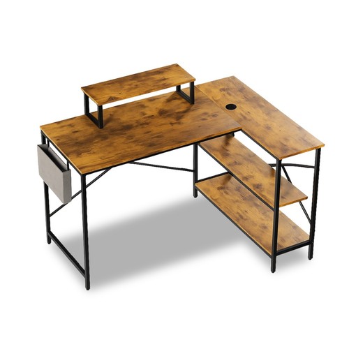 Shaped corner computer desk - shaped,