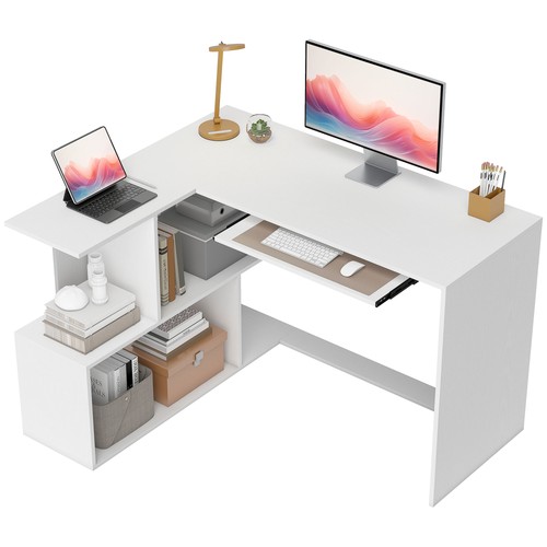 Homcom shaped corner desk - corner,