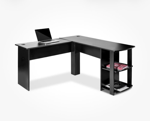 Shaped computer desk corner - desk,