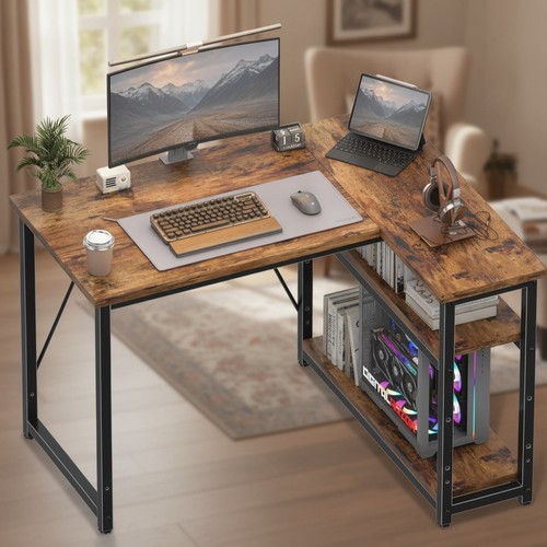 Shaped computer desk - computer,
