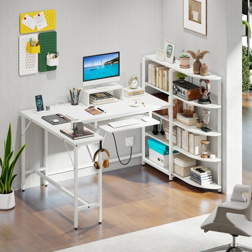 Shaped corner computer desk - shaped,