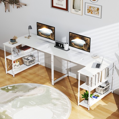 Shaped desk reversible - l-shaped,