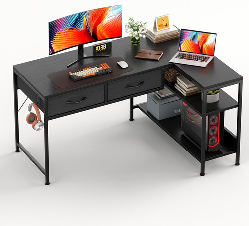 Shaped computer desk - computer, 2