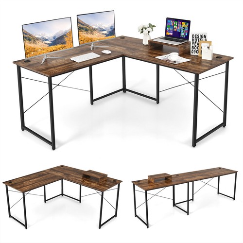 Shaped corner computer - corner, desk