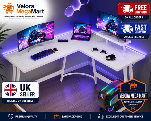 Shaped gaming desk - l,