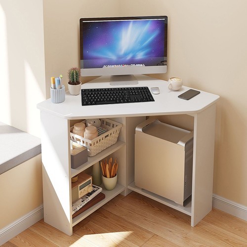 White wood office - white, desk