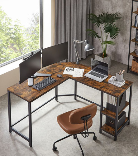 Vasagle shaped computer desk - vasagle, l