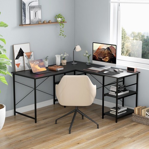 Shaped corner computer desk - computer,