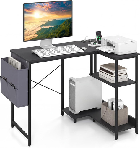 Shaped computer desk - computer, desk,