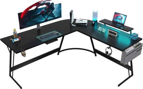 Shaped gaming desk corner - l,