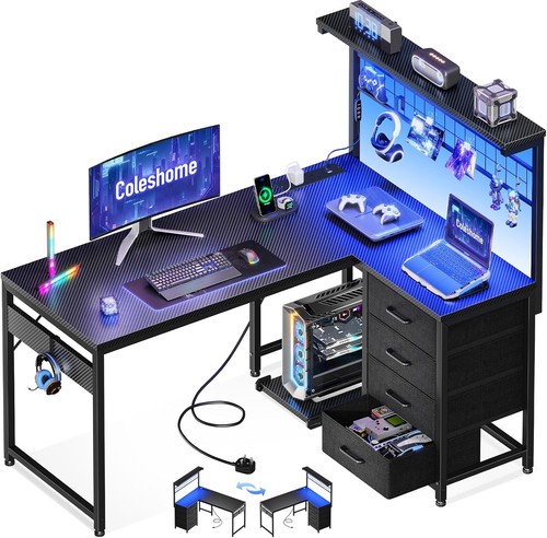 Shaped gaming desk - l,