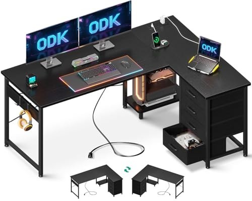 Shaped corner computer desk - computer,