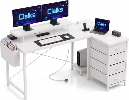 Corner desk with drawers - corner,