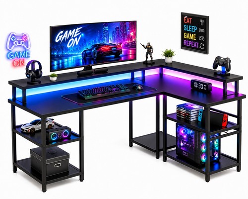 Shaped corner gaming - l, desk