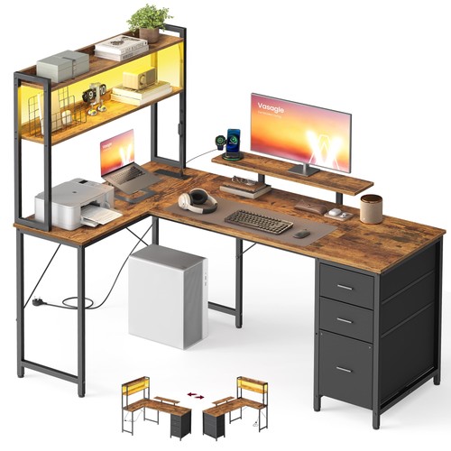 Shaped computer desk - shaped,