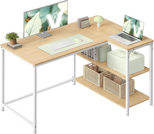 Shaped computer desk small - l,
