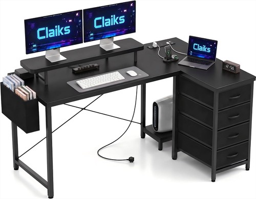 Shaped computer desk - shaped, 3