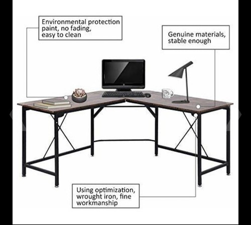Dawoo shaped desk - dawoo, desk-wood