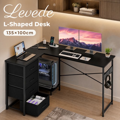 Levede shaped office - office, desk