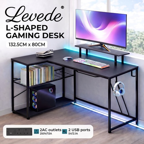 Levede gaming desk - gaming, corner