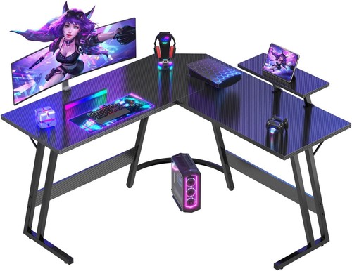 Shaped gaming desk - gaming, corner