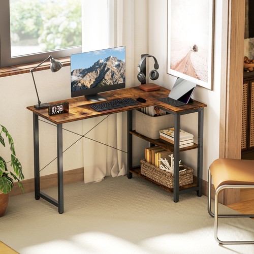 Shaped desk corner - desk,, computer