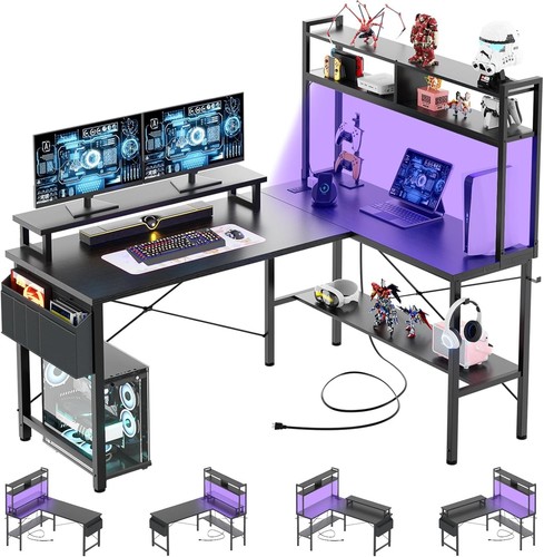 Shaped gaming desk - l,