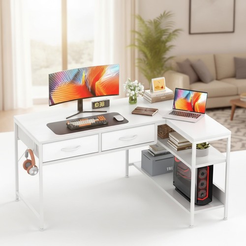 Shaped computer desk 100cm - desk,